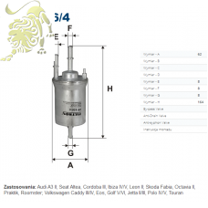 PP 836/4/3 FILTRON Фильтр топливный Skoda